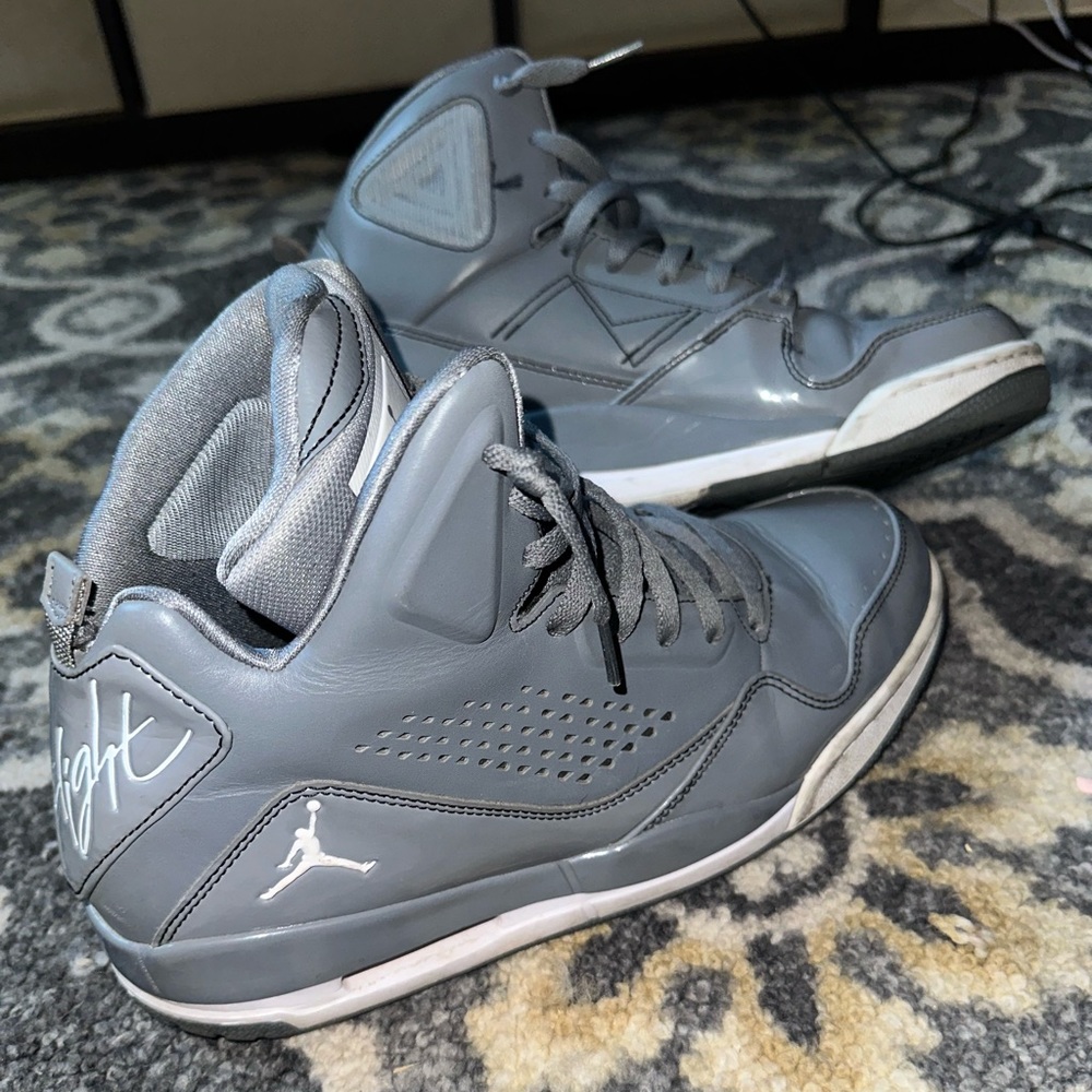 2014 Air Jordan Flight Gray and White